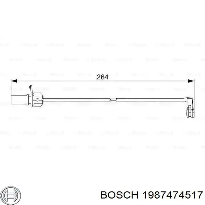 Датчик износа тормозных колодок передний BOSCH 1987474517