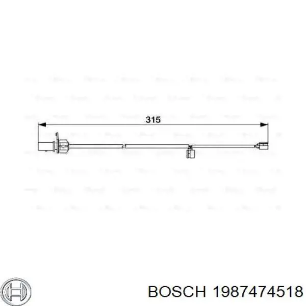 1987474518 Bosch датчик износа тормозных колодок задний