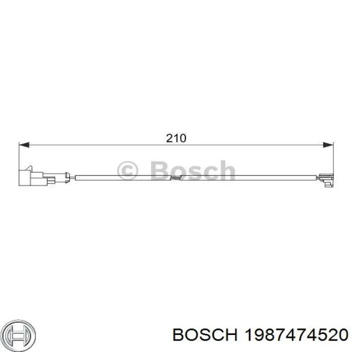 1987474520 Bosch датчик износа тормозных колодок передний