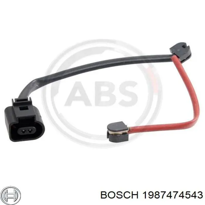 Купить 1987474543 Bosch Датчик износа тормозных колодок задний