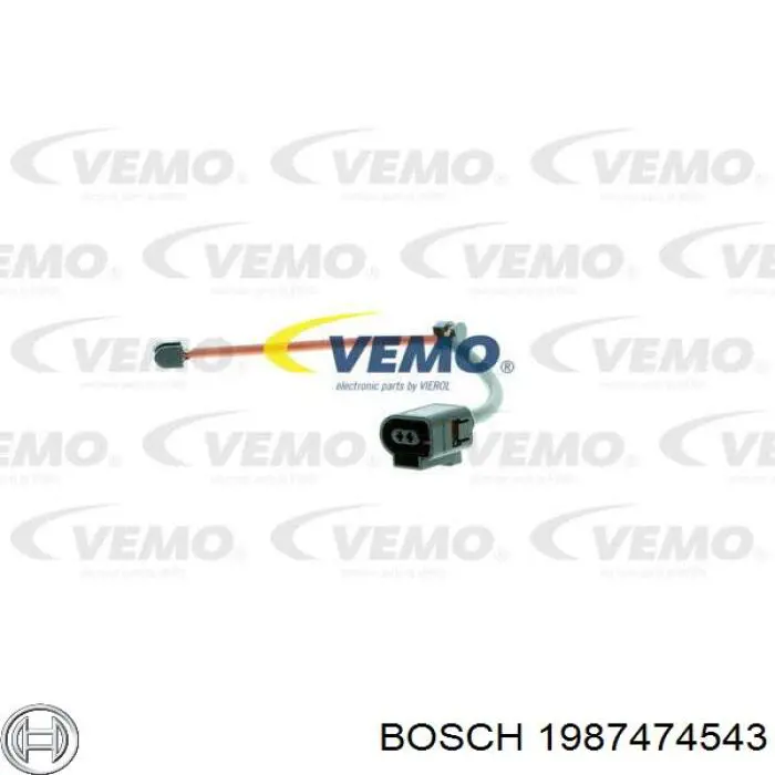 Датчик износа тормозных колодок задний 1987474543 Bosch