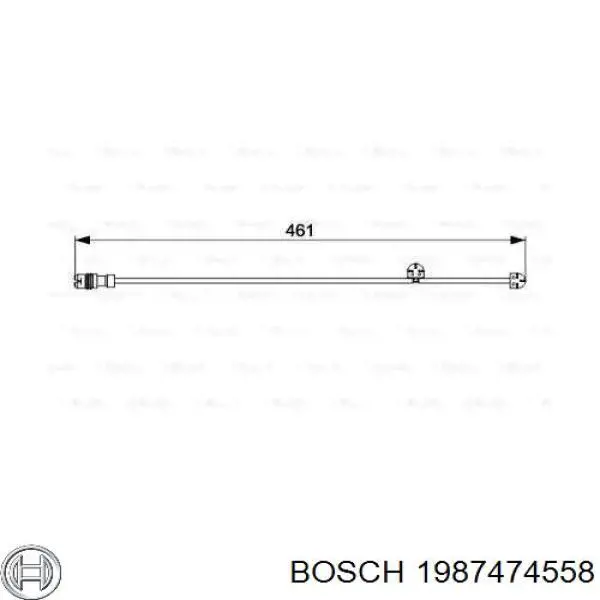Датчик износа тормозных колодок передний правый 1987474558 Bosch