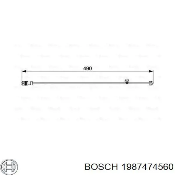 Датчик износа тормозных колодок задний BOSCH 1987474560