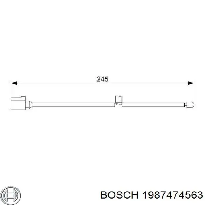 Датчик износа тормозных колодок задний BOSCH 1987474563