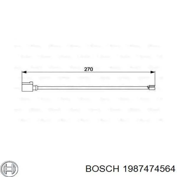 Датчик износа тормозных колодок передний 1987474564 Bosch