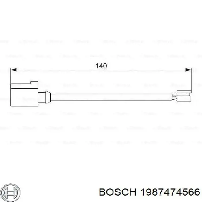 Датчик износа тормозных колодок задний BOSCH 1987474566