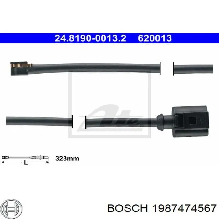 1987474567 Bosch Датчик износа тормозных колодок