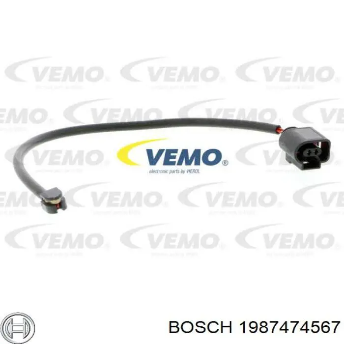 Сигнализатор износ тормозных колодок Bosch 1987474567 цена, от 5.79 USD