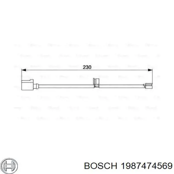 Датчик износа тормозных колодок задний 1987474569 Bosch