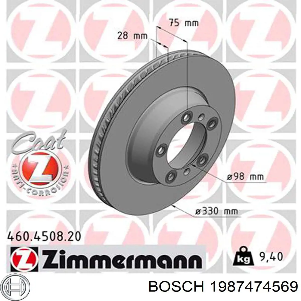 1987474569 Bosch  Датчик износа тормозных колодок задний