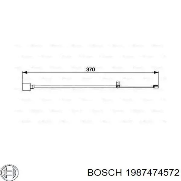 Датчик износа тормозных колодок передний 1987474572 Bosch