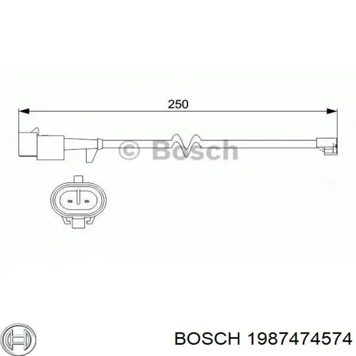 Сигнализатор износ тормозных колодок Bosch 1987474574 цена, от 6.28 USD