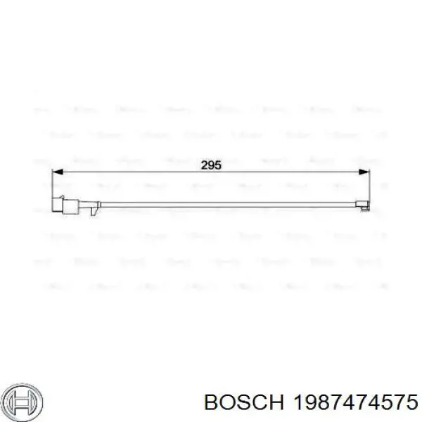 Contacto de aviso, desgaste de los frenos, trasero 1987474575 Bosch