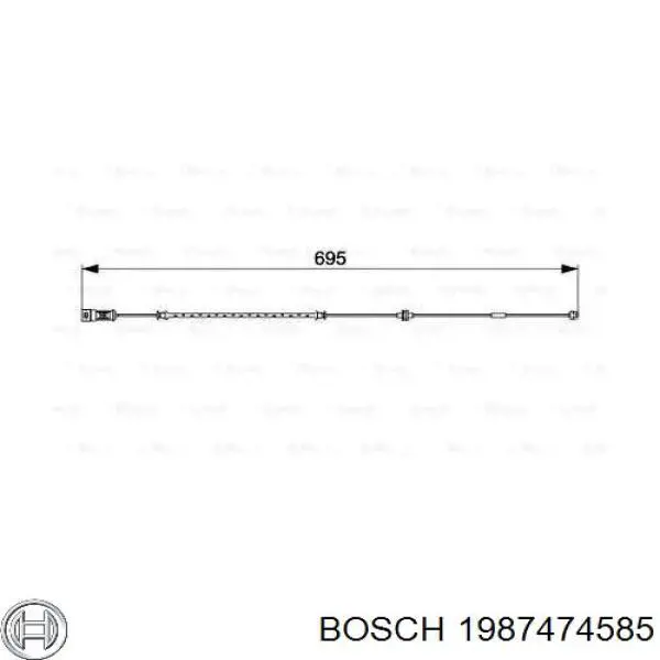 Датчик износа тормозных колодок передний левый Bosch 1987474585