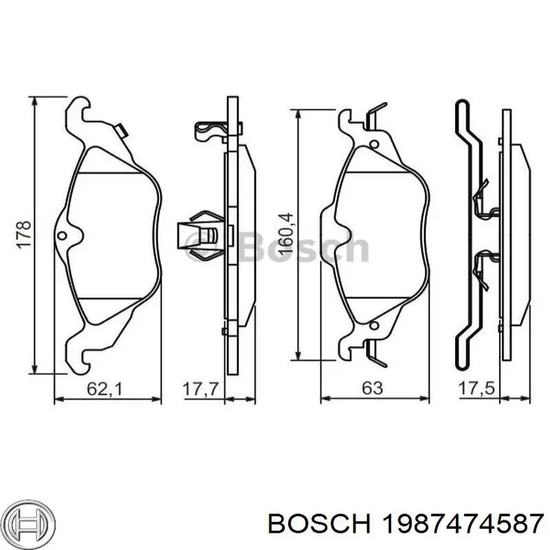 Сигнализатор износ тормозных колодок Bosch 1987474587 цена, от 7.61 USD