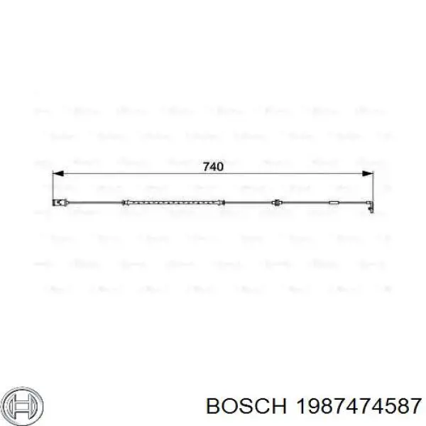 1987474587 Bosch датчик износа тормозных колодок передний