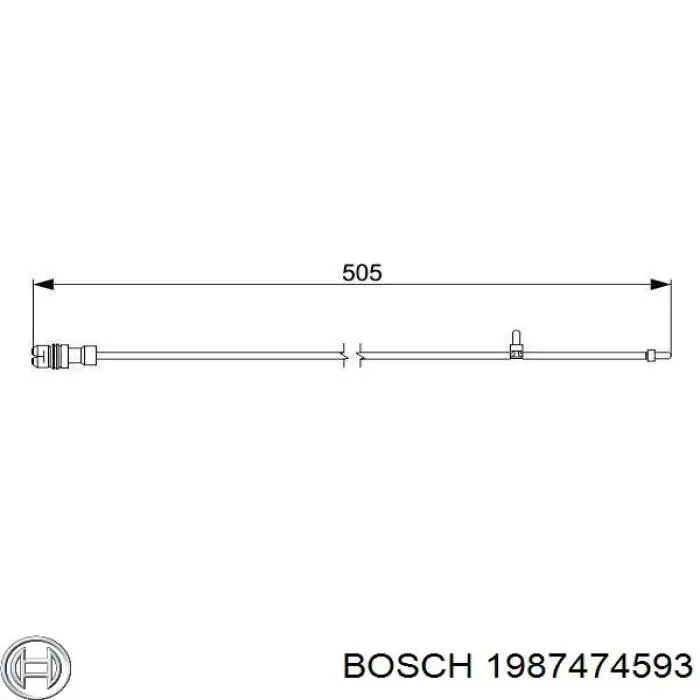 1987474593 Bosch датчик износа тормозных колодок передний
