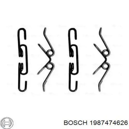 Комплект пружинок крепления дисковых колодок задних 1987474626 Bosch