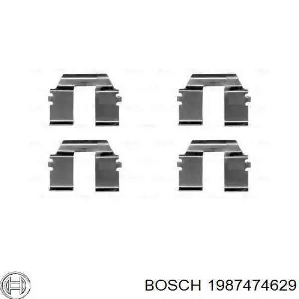 Комплект пружинок крепления дисковых колодок задних 1987474629 Bosch