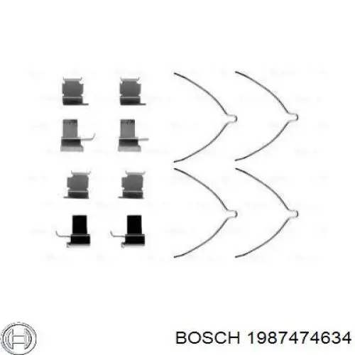 Ремкомплект тормозных колодок 1987474634 Bosch