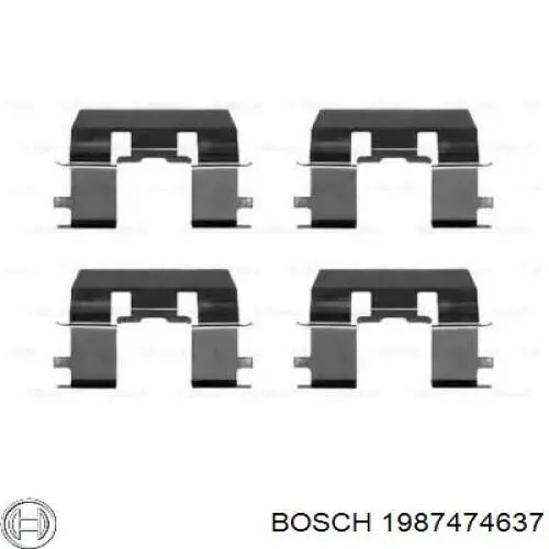 1987474637 Bosch kit de molas de fixação de sapatas de disco dianteiras