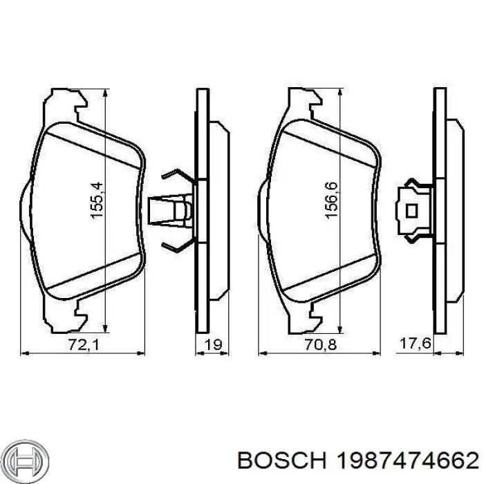 Купить 1987474662 Bosch Пружинная защелка суппорта