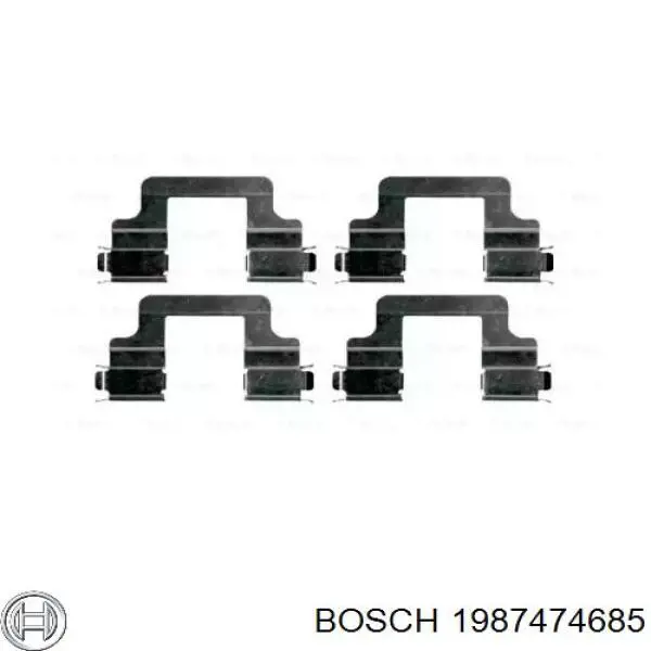 1987474685 Bosch комплект пружинок крепления дисковых колодок задних