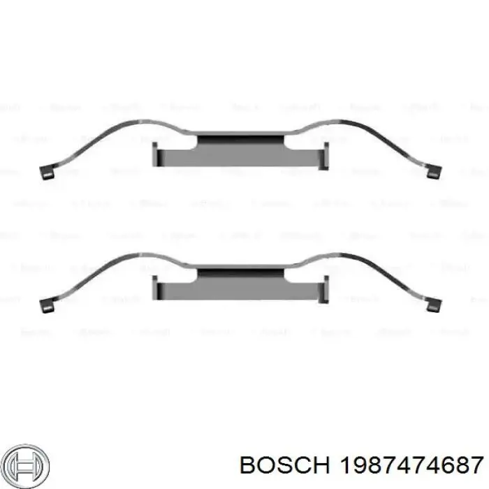 Ремкомплект тормозных колодок 1987474687 Bosch