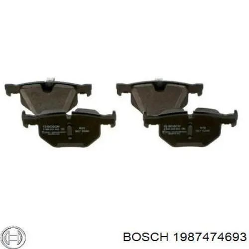 Ремкомплект тормозных колодок Bosch 1987474693