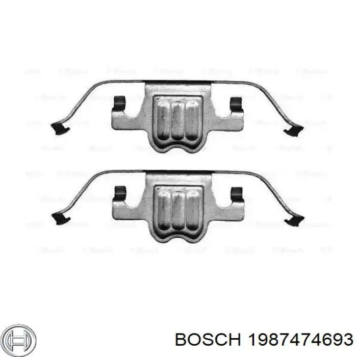 Ремкомплект тормозных колодок Bosch 1987474693