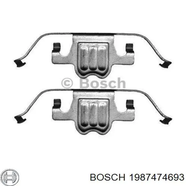 Juego de reparación, pastillas de frenos 1987474693 Bosch