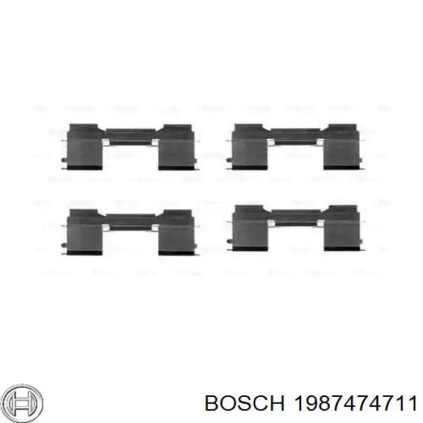 Комплект пружинок крепления дисковых колодок, передних Bosch 1987474711 цена, от 5.68 USD