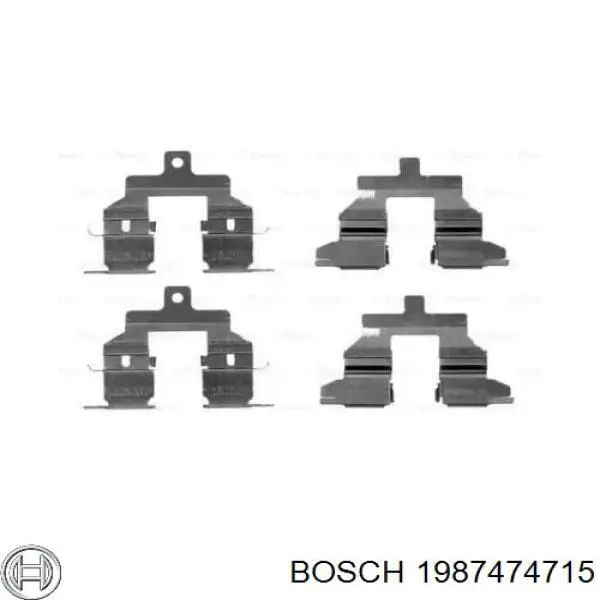 1987474715 Bosch kit de molas de fixação de sapatas de disco traseiras