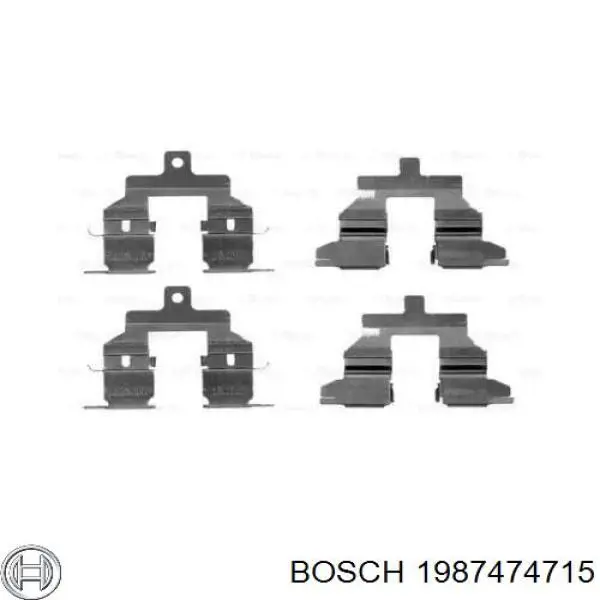 Комплект пружинок крепления дисковых колодок задних 1987474715 Bosch