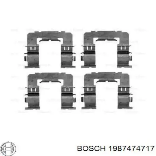 Комплект пружинок крепления дисковых колодок передних 1987474717 Bosch