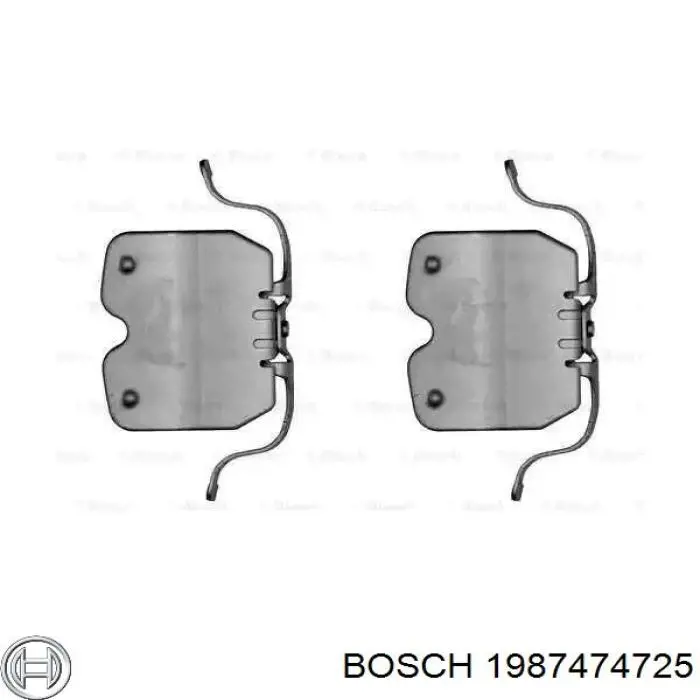 Комплект пружинок крепления дисковых колодок передних 1987474725 Bosch