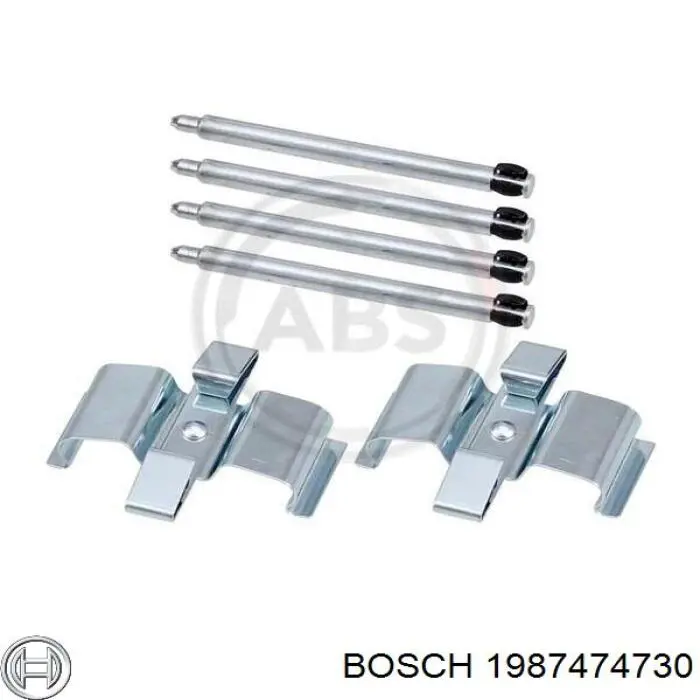 Ремкомплект тормозных колодок Bosch 1987474730 цена, от 8.61 USD