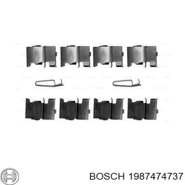 Комплект пружинок крепления дисковых колодок передних 1987474737 Bosch