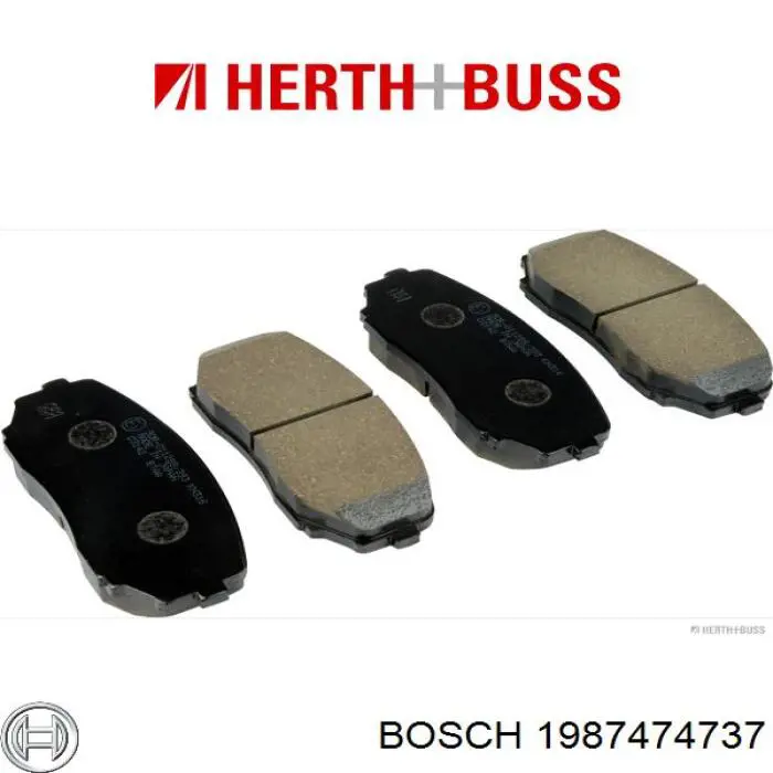1987474737 Bosch комплект пружинок крепления дисковых колодок передних
