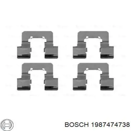 Комплект пружинок крепления дисковых колодок задних 1987474738 Bosch