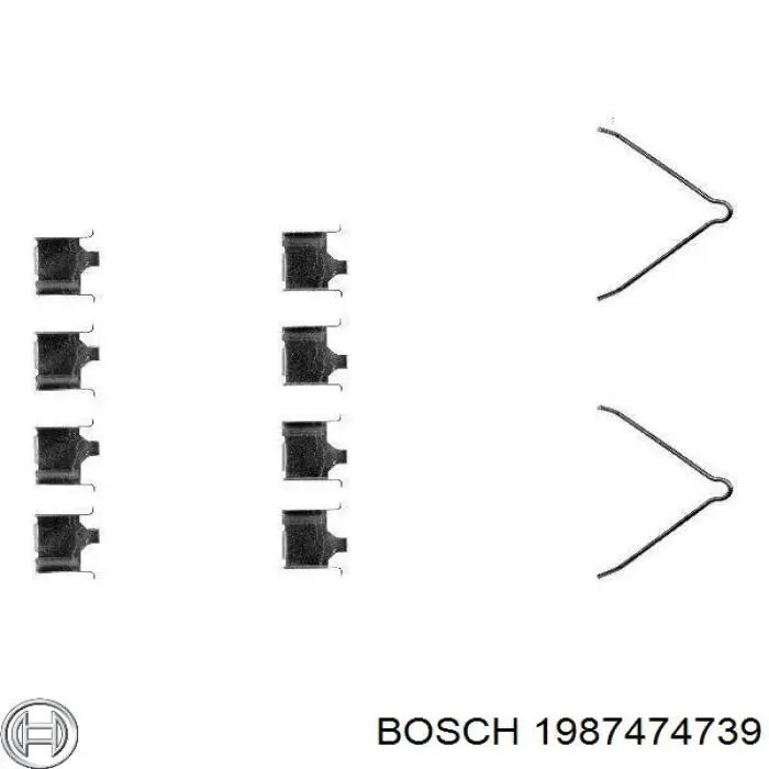 Lamina antiruido pastilla de freno delantera 1987474739 Bosch