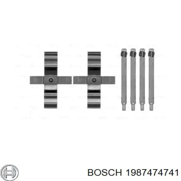 Ремкомплект тормозной системы Bosch 1987474741 цена, от 9.51 USD