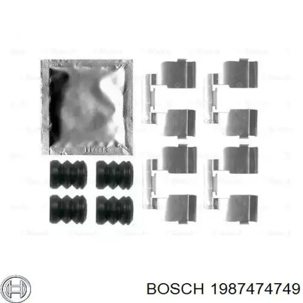1987474749 Bosch kit de molas de fixação de sapatas de disco dianteiras