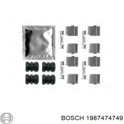 Купить 1987474749 Bosch Комплект пружинок крепления дисковых колодок передних