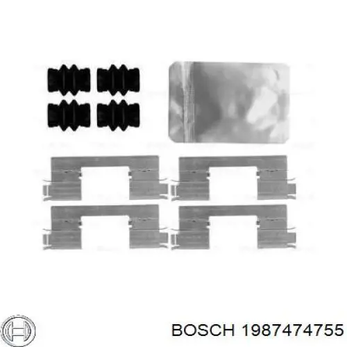 1987474755 Bosch kit de molas de fixação de sapatas de disco dianteiras