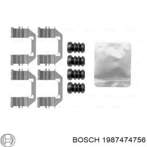 1987474756 Bosch kit de molas de fixação de sapatas de disco dianteiras