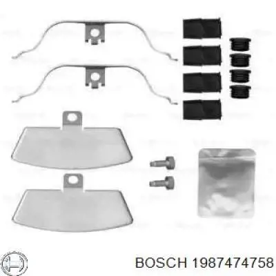 Комплект пружинок крепления дисковых колодок передних 1987474758 Bosch