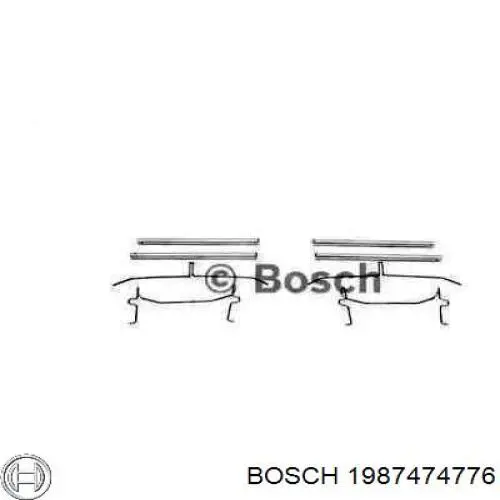 Комплект пружинок крепления передних дисковых колодок Bosch 1987474776