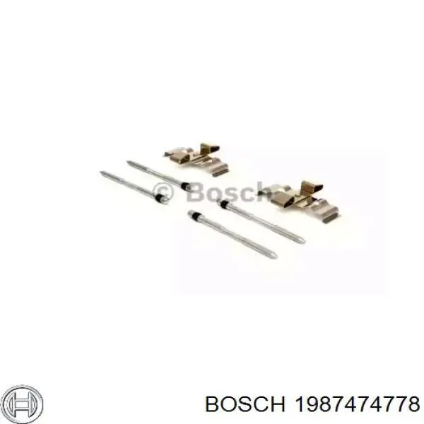 1 987 474 778 Bosch kit de molas de fixação de sapatas de disco dianteiras