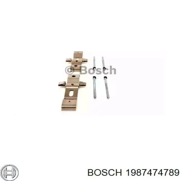 1987474789 Bosch kit de reparação dos freios dianteiros